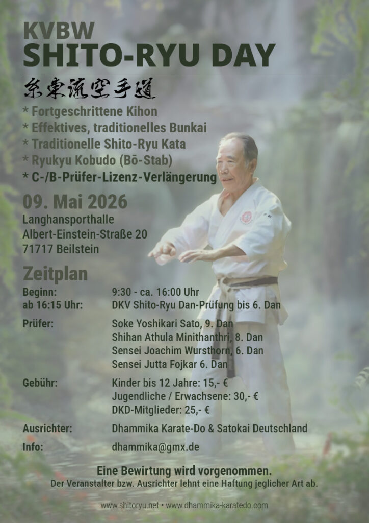 KVBW Shito-Ryu Tag 2026 in Beilstein mit Großmeister Yoshiaki Akira Sato